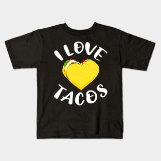 I Love Tacos Cool Taco Heart Kids T-Shirt